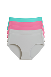 Seamless Bonded Hipster Panty - Grey, Mauve, Grey, Mauve & Lily Mongolia